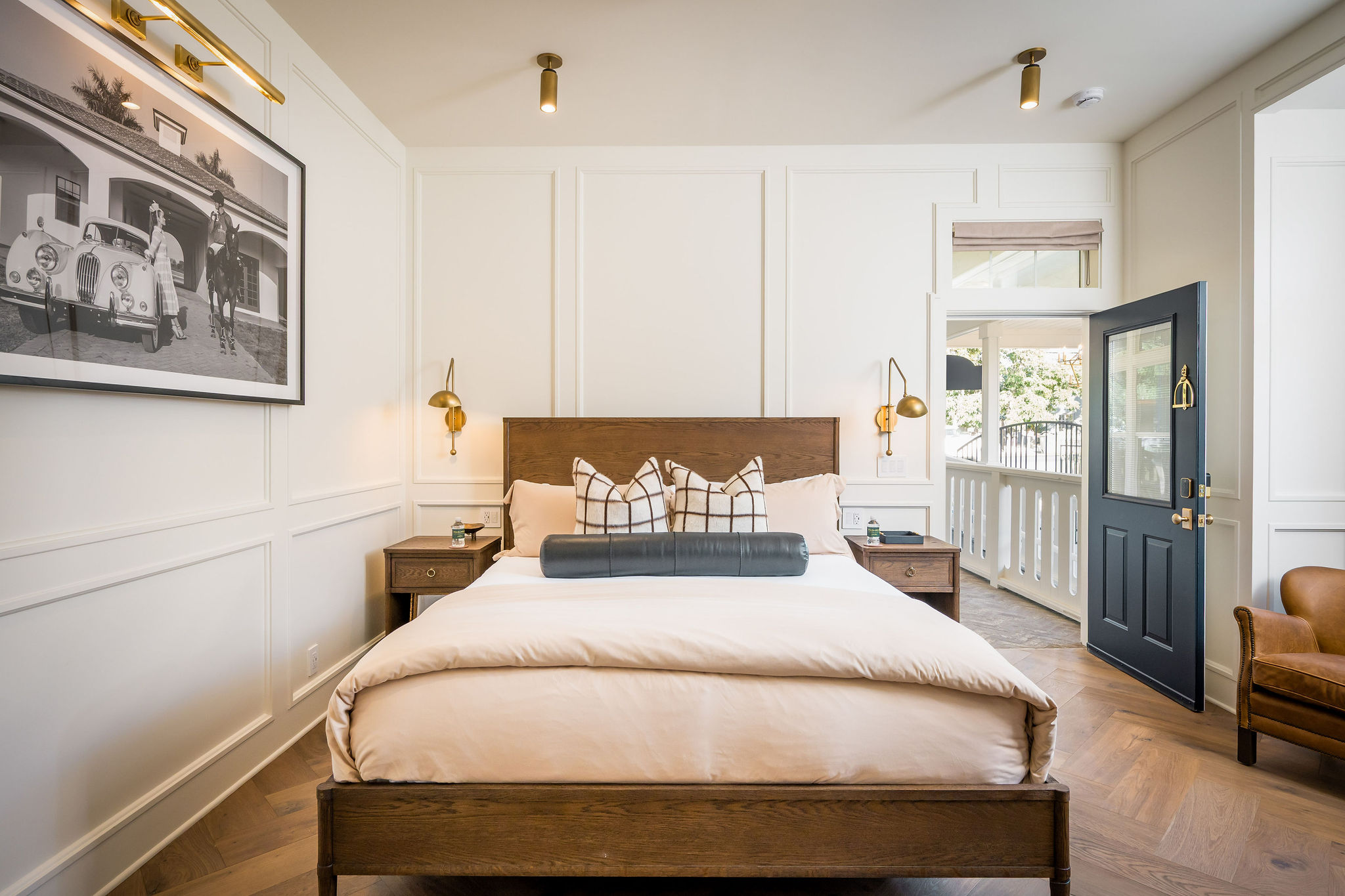 A guest room at The Polo House